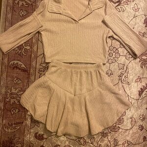 SHEIN Tan Mini Skirt